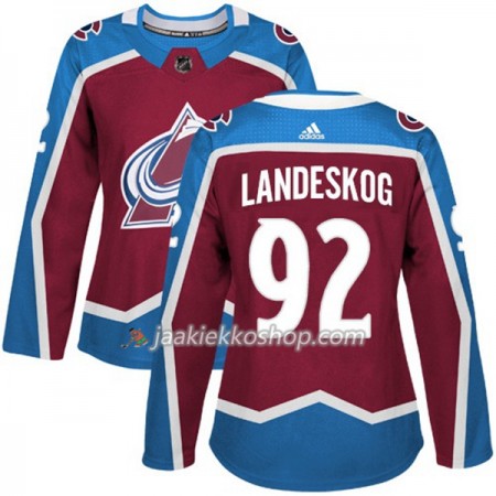 Nainen NHL Colorado Avalanche Pelipaita Gabriel Landeskog 92 Adidas 2017-2018 Burgundy Punainen Authentic